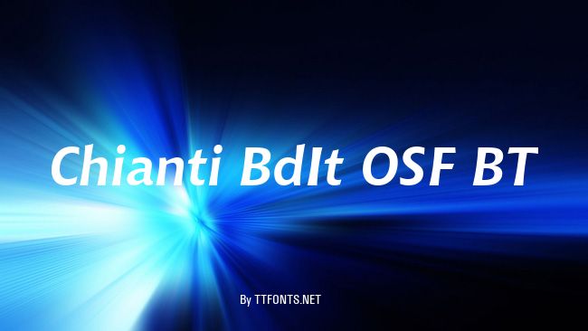 Chianti BdIt OSF BT example